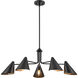 Warhol 5 Light 34 inch Matte Black Chandelier Ceiling Light